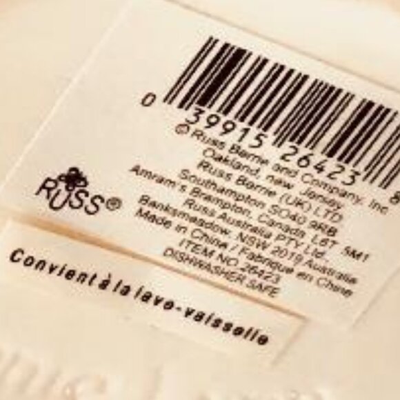 Russ, Adorable, Ceramic, Orange Leaf Trinket Dish with Small Turkey, appx 6"x7" - Picture 10 of 10